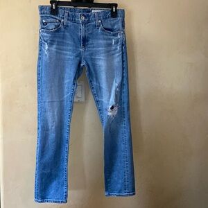 Sz 27 R AG By Anthropologie Cotton Blend Distressed Jeans